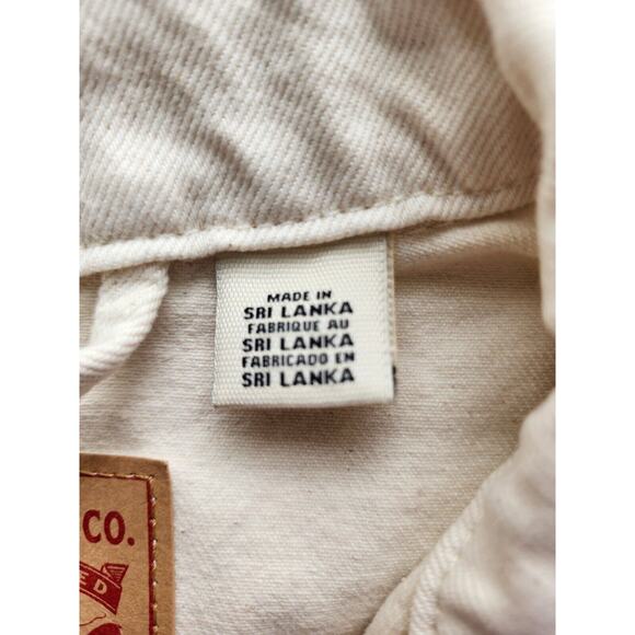 JACKET-JEAN-LEVI STRAUSS & CO.-Light Cream-Butterflies-Small Size-Classic-X-SML - Picture 10 of 16